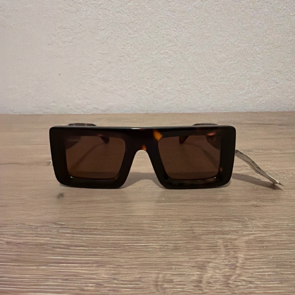 Off-White Leonardo 51mm Square Sunglasses Havana Brown